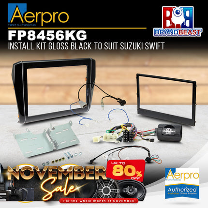 Aerpro FP8456KG Install Kit Suit Suzuki Swift 2017 - Gloss Black