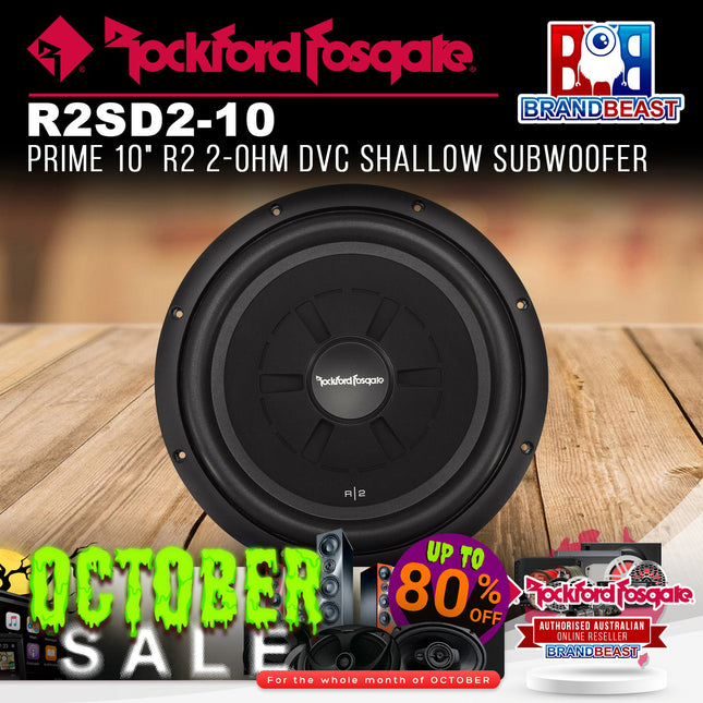 Rockford Fosgate R2SD2-10 Prime 10" R2 2-Ohm DVC Shallow Subwoofer