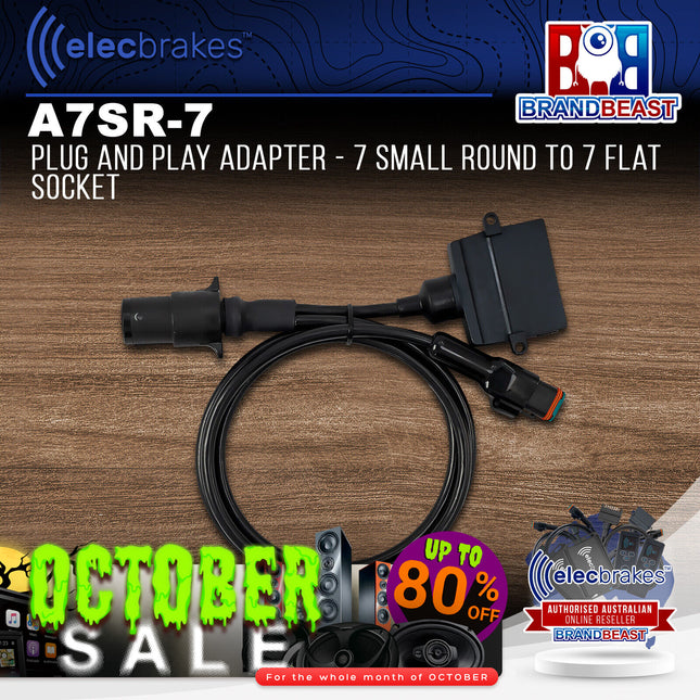 Elecbrakes A 7SR-7 Plug and Play Adapter - 7 Small Round to 7 Flat Socket