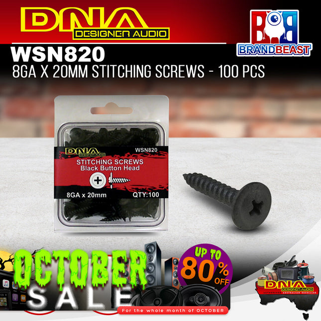 DNA WSN820 20mm Needle Point Screws - 100 Pieces