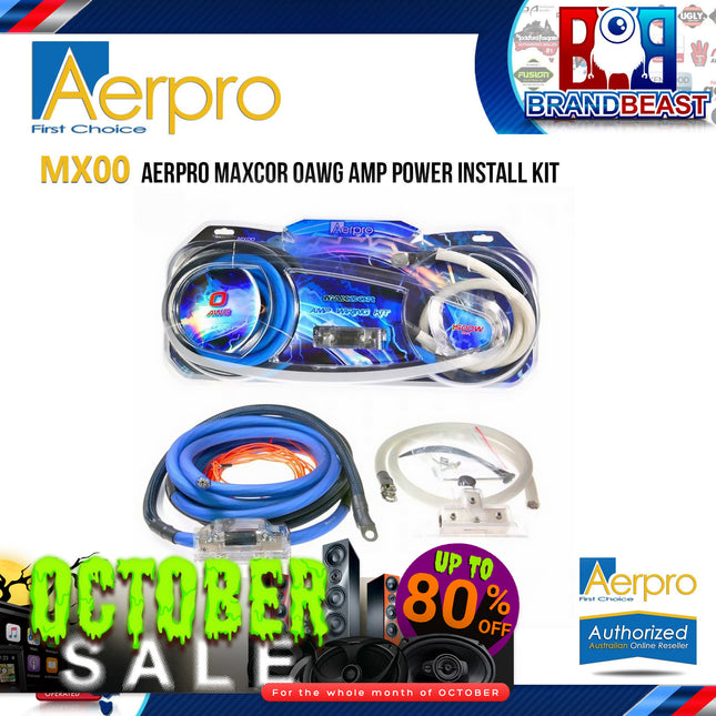 Aerpro MX00 MAXCOR 0AWG Amplifier Power Install Kit