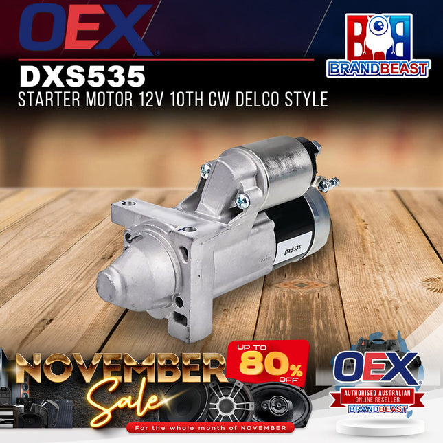 OEX DXS535 Starter Motor 12V 10Th CW Delco Style