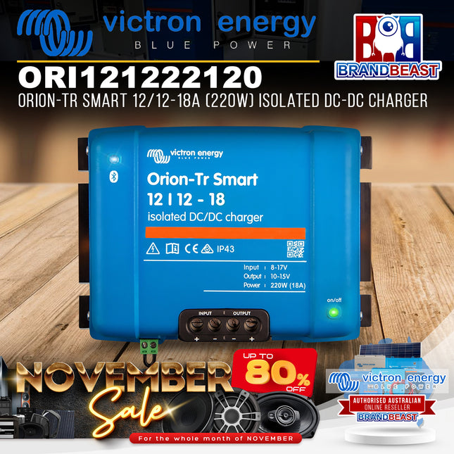 Victron Energy ORI121222120 Orion-Tr Smart 12/12-18A 220W Isolated DC-DC Charger