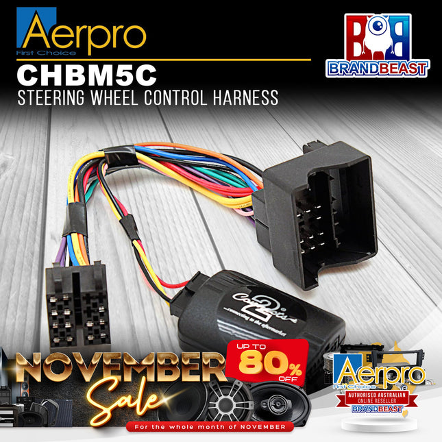 Aerpro CHBM5C Steering Wheel Control Harness to Suit BMW/Mini Cooper/Landrover