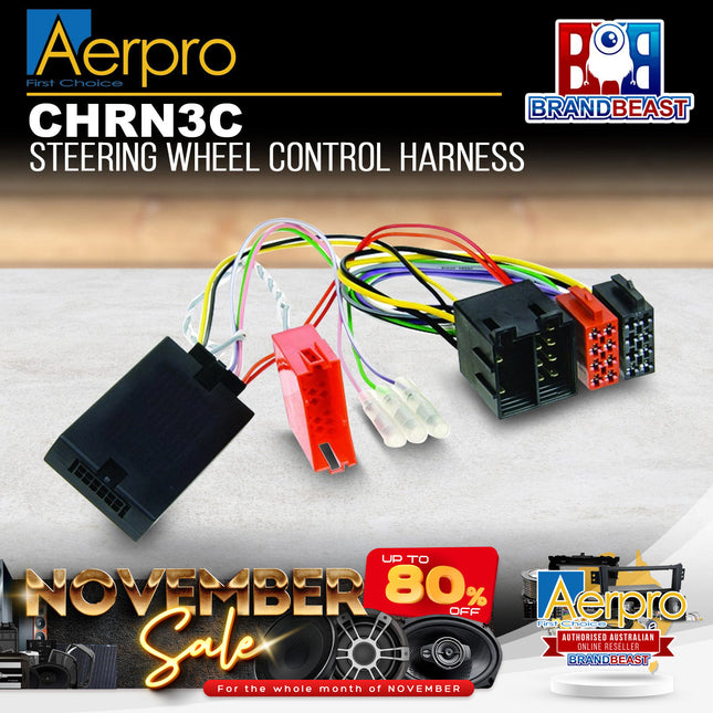 Aerpro CHRN3C Steering Wheel Control Harness Suit Renault ISO