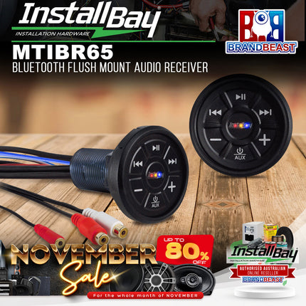 InstallBay MTIBR65 Bluetooth Flush Mount Audio Receiver