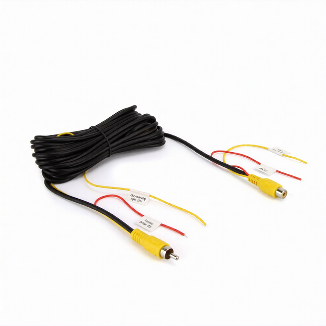 DNA RVS106F 6 Metre Male to Female RCA Video Cable with ACC and Reverse Trigger Wires