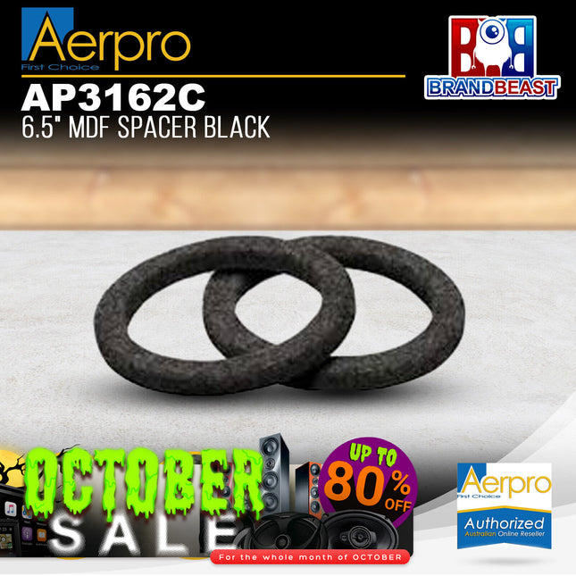 Aerpro AP3162C 6.5" MDF Black Speaker Spacers