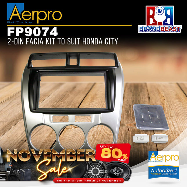 Aerpro FP9074 Double DIN Facia Kit to Suit Honda City