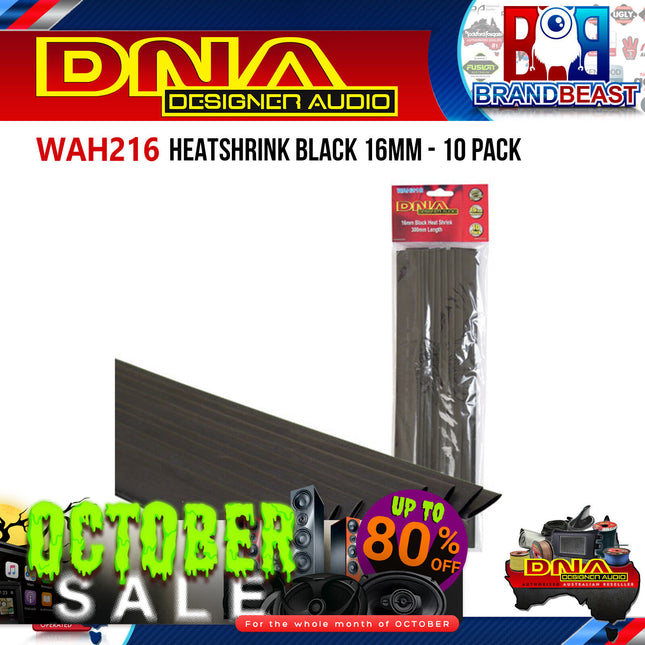 DNA WAH216 16mm Heatshrink Black - 10 Pieces