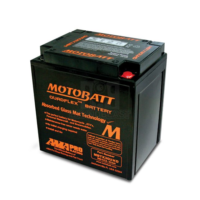 Motobatt MBTX30UHD 12V 32Ah 390CCA Motorcycle Battery With Quadflex Technology