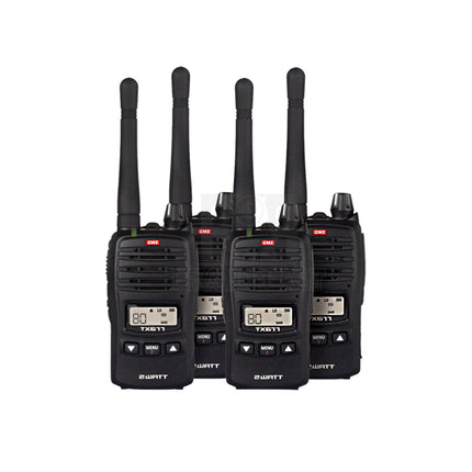 GME TX677QP 2 Watt UHF CB Handheld Radio Quad Pack