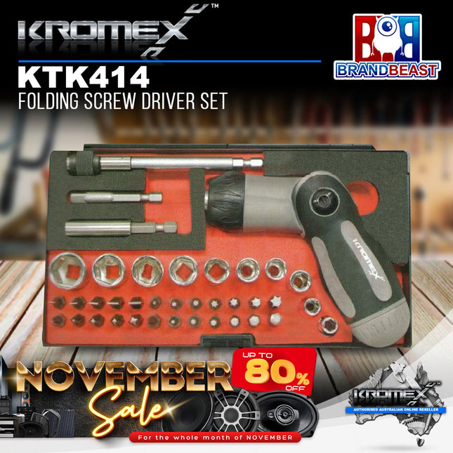 Kromex KTK414 Folding Screw Driver Set