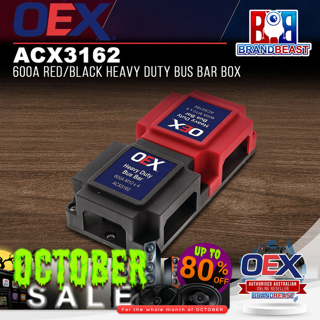 OEX ACX3162 600A Red/Black Heavy Duty Bus Bar Box