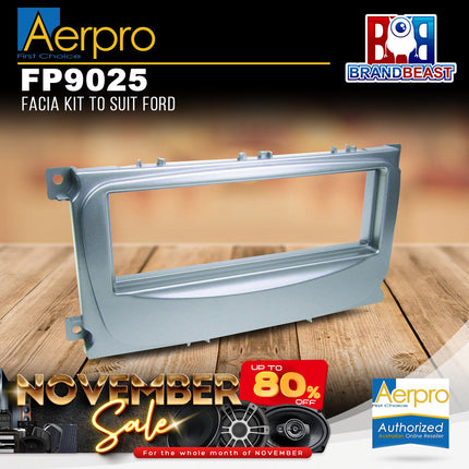 Aerpro FP9025 Single DIN Black Facia Kit Suit Various Ford Models