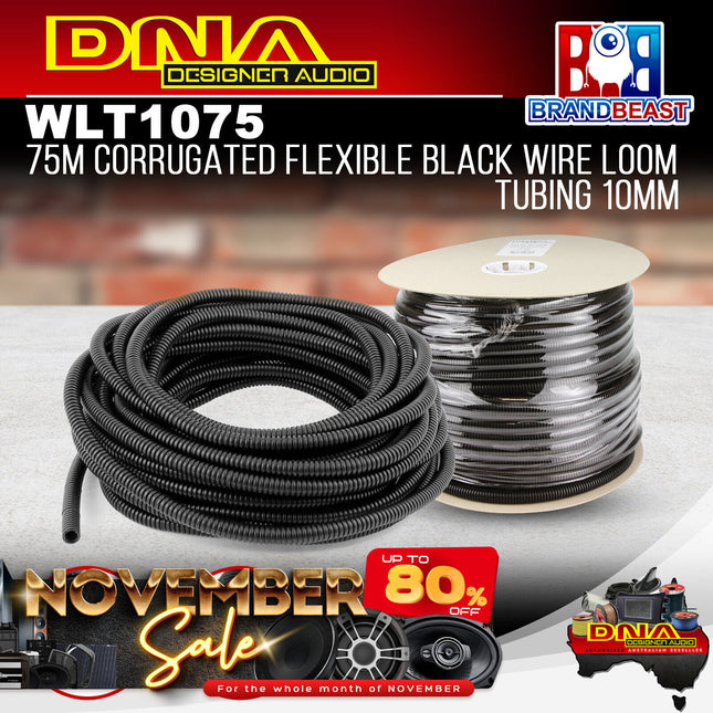 DNA WLT1075 10mm x 75m Split Corrugated Loom Tube