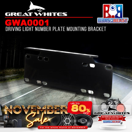 Great Whites GWA0001 Driving Light Number Plate Mounting Bracket
