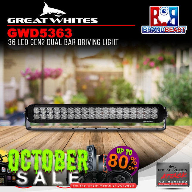 Great Whites GWD5363 36 LED Gen2 Dual Bar Driving Light