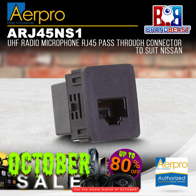 Aerpro ARJ45NS1 UHF Radio Microphone RJ45 Pass Through Connector to Suit Nissan