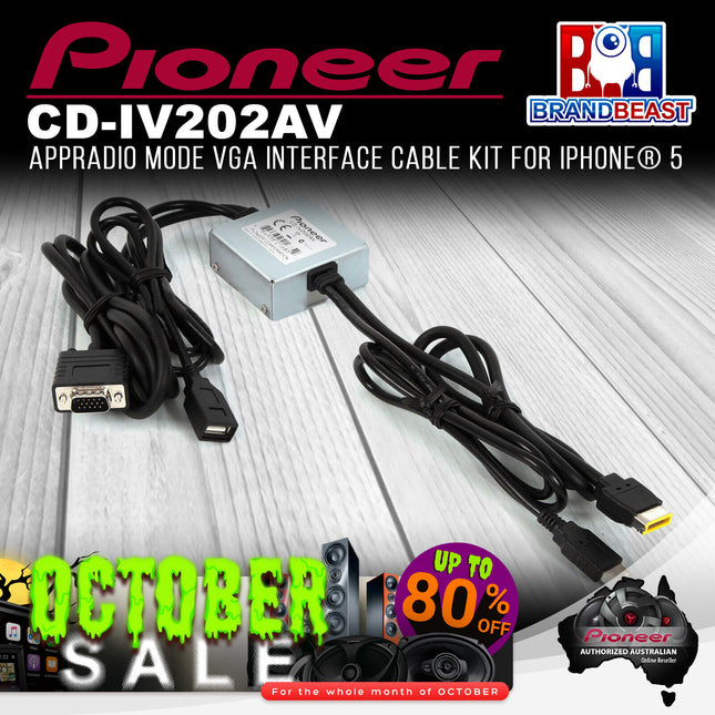 Pioneer CD-IV202AV AppRadio Mode VGA Interface Cable Kit for iPhone¬Æ 5