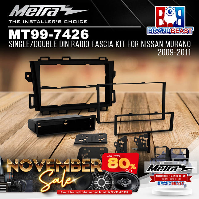 Metra MT99-7426 Single/Double DIN Radio Fascia Kit For Nissan Murano 2009-2011