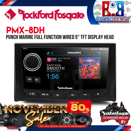Rockford Fosgate PMX-8DH Punch Marine Full Function Wired 5" TFT Display Head