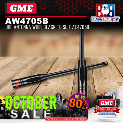 GME AW4705B 1050mm Antenna Whip (6.6dbi Gain) - Black