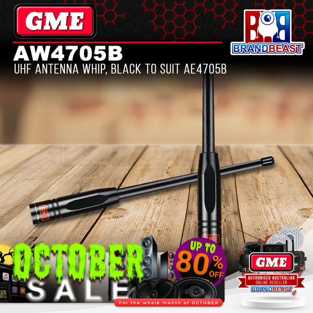 GME AW4705B 1050mm Antenna Whip (6.6dbi Gain) - Black