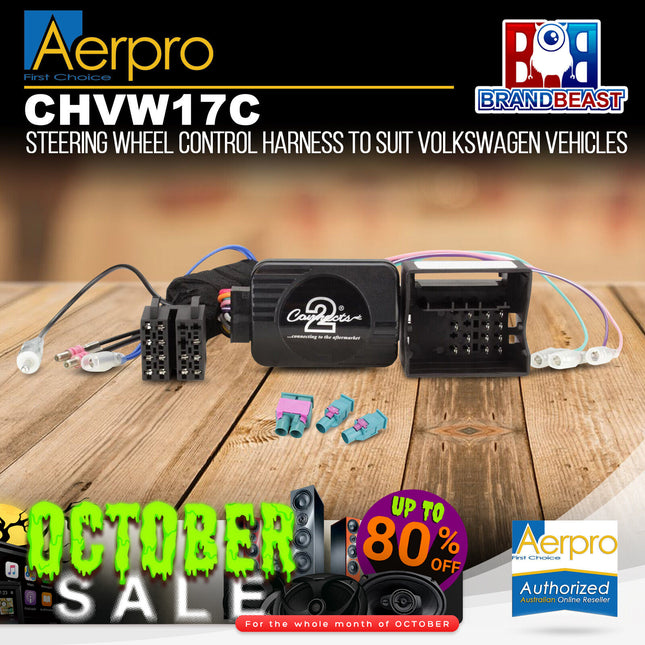 Aerpro CHVW17C Steering Wheel Control Harness to Suit Volkswagen Vehicles