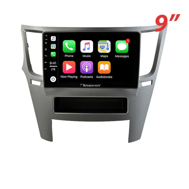 Nakamichi NA9SUBARULIBERTYOUTBACK20092014 9" Wireless CarPlay Head Unit Subaru Liberty Outback 2009-2014