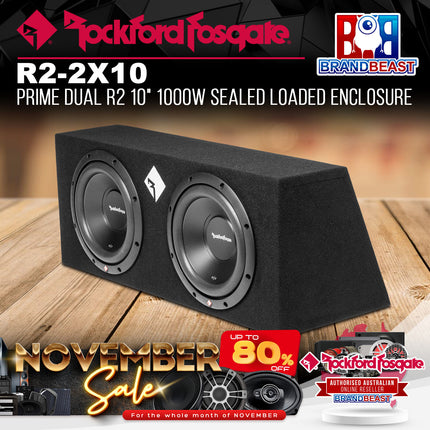 Rockford Fosgate R2-2X10 Prime Dual R2 10" 1000W Sealed Loaded Enclosure