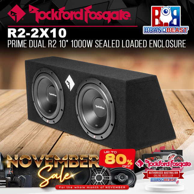Rockford Fosgate R2-2X10 Prime Dual R2 10" 1000W Sealed Loaded Enclosure