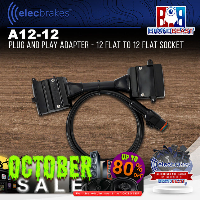 Elecbrakes A 12-12 Plug and Play Adapter - 12 Flat to 12 Flat Socket