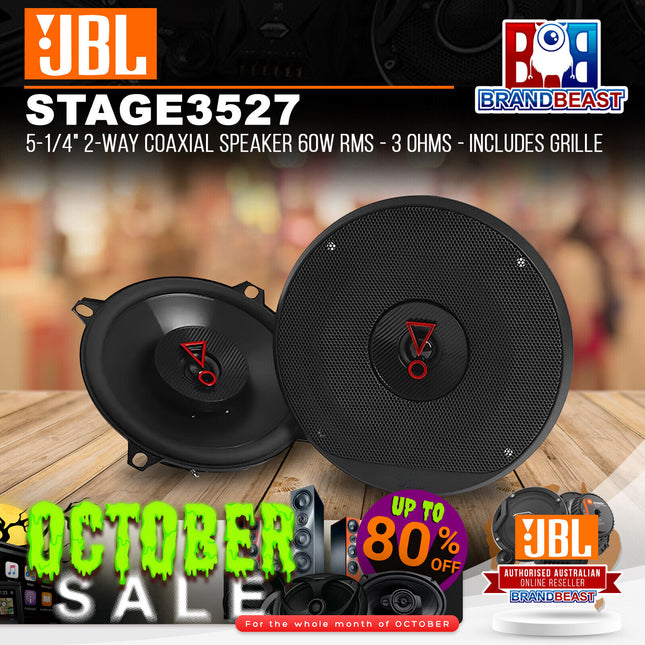 JBL Stage3 527 5-1/4" 2-Way Coaxial Speaker 60W RMS - 3 Ohms - Includes Grille