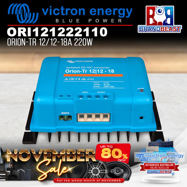 Victron Energy ORI121222110 220W 12/12-18A Orion-Tr Isolated DC-DC Converter