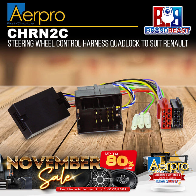 Aerpro CHRN2C Steering Wheel Control Harness Suit Renault Various Models