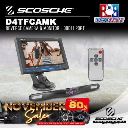 Scosche D4TFCAMK Reverse Camera & Monitor - OBD11 Port