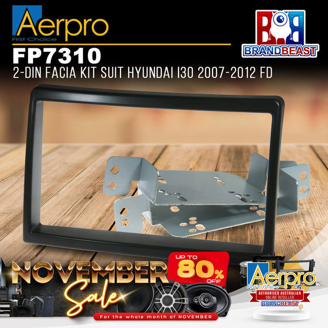 Aerpro FP7310 Double DIN Black Facia Kit Suit Hyundai i30 2007 - 2012