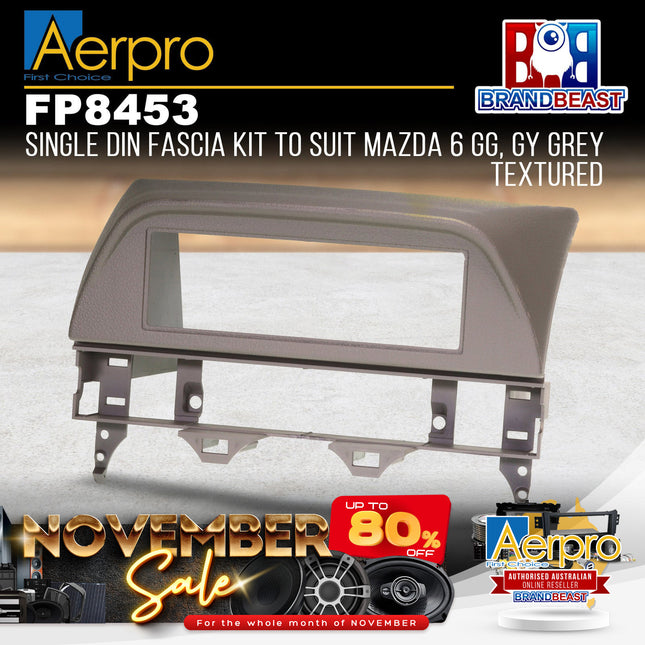 Aerpro FP8453 Single DIN Facia Kit Suit Mazda 6 GG/GY - Grey Textured