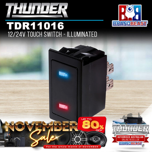 Thunder TDR11016 12/24V Touch Switch - Illuminated