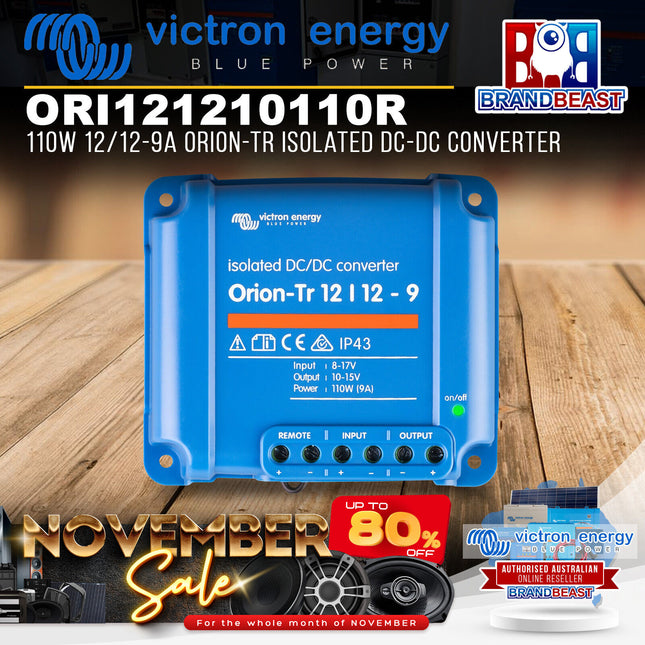 Victron Energy ORI121210110R 110W 12/12-9A Orion-Tr Isolated DC-DC Converter
