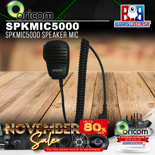 Oricom SPKMIC5000 Shoulder/Lapel Speaker Mic to Suit DTX600/UHF5400/UHF5500-1/ULTRA550 with New Lock Screw Connector