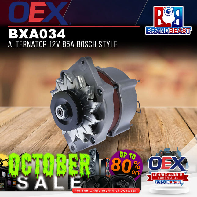 OEX BXA034 Alternator 12V 85A Bosch Style