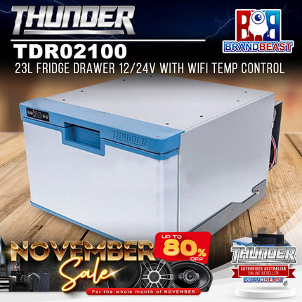 Thunder TDR02100 23L Fridge Drawer With WiFi Temp Control - 12/24V