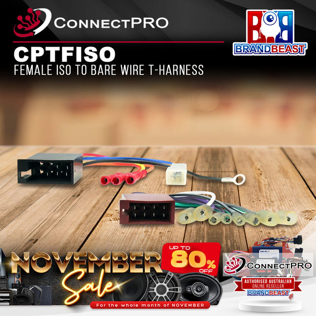 ConnectPRO CPTFISO Female ISO to Bare Wire T-Harness