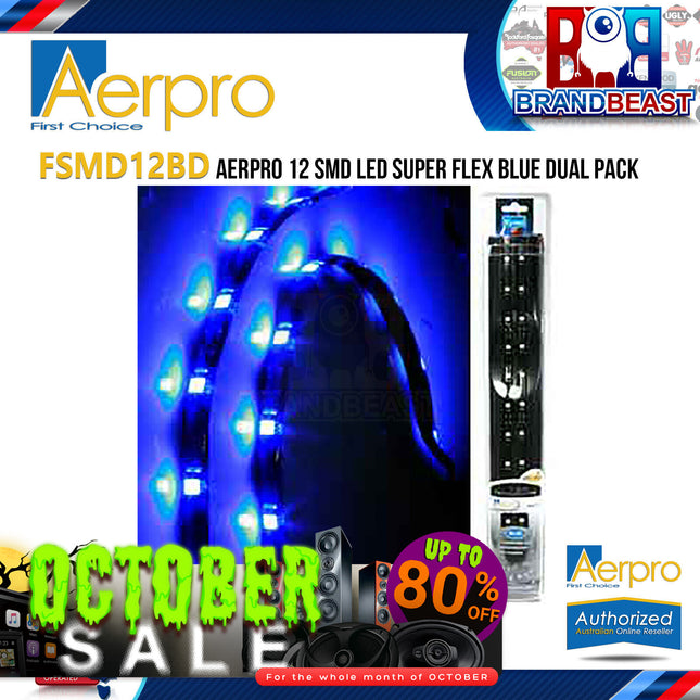 Aerpro FSMD12BD Dual Pack 12 SMD LED Super Flex Blue
