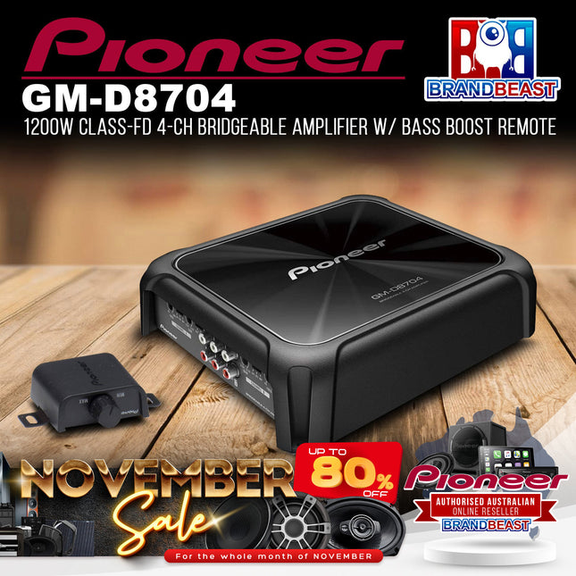 Pioneer GM-D8704 1200W Class-FD 4-Channel Bridgeable Amplifier