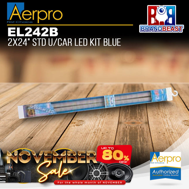 Aerpro EL242B 2x24" Blue Standard Under Car LED Kit