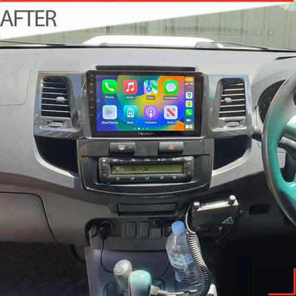 Nakamichi 9" Wireless CarPlay Android Auto Toyota Hilux 2005-2014 Auto A/C Head Unit