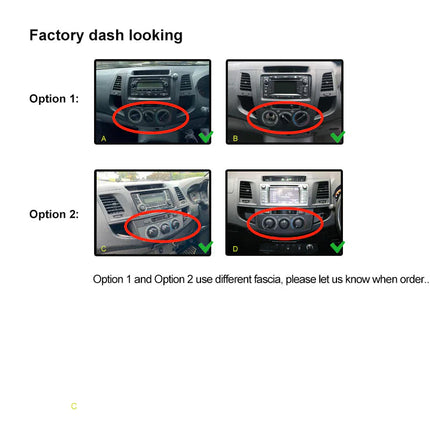 Nakamichi 9" Wireless CarPlay Android Auto Toyota Hilux 2005-2014 Manual A/C Head Unit